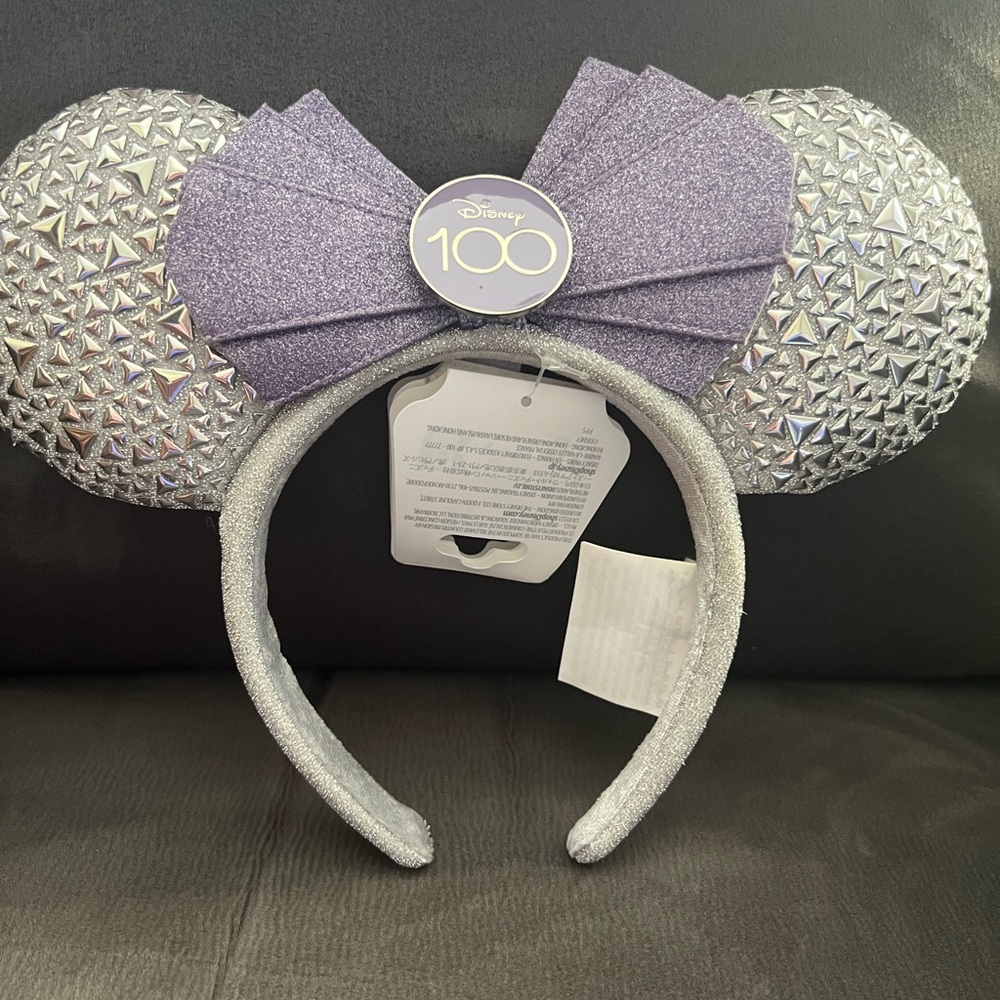 Disney Silver and Purple Minnie Mouse Headband
